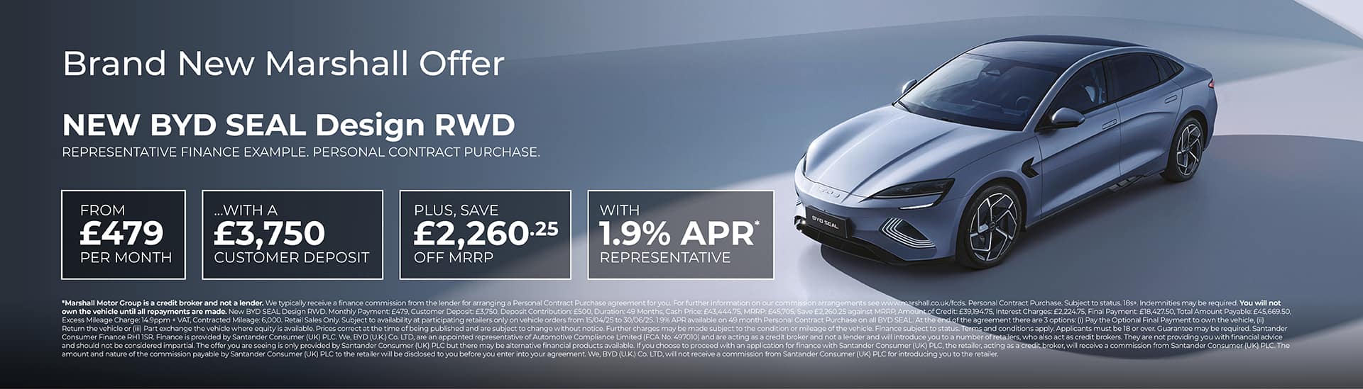 BYD SEAL Personal Contract Purchase Offer - 1% APR Representative*