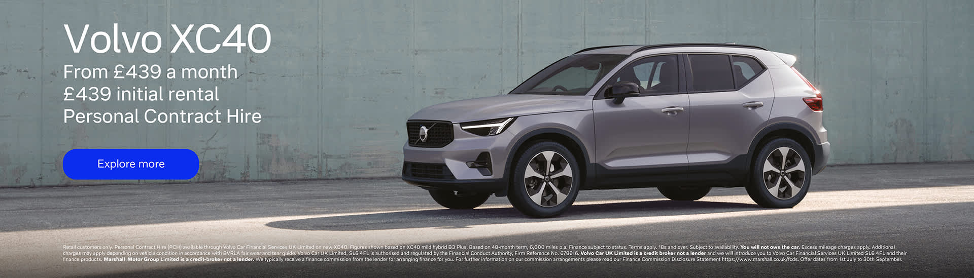Volvo XC40 Personal Contract Hire Offer