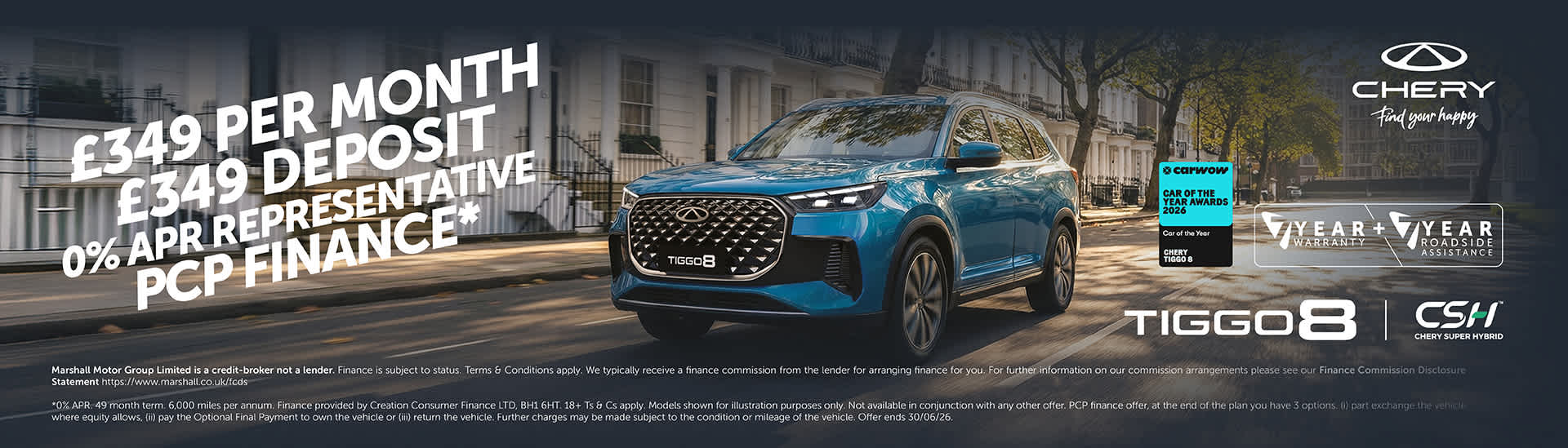 CHERY TIGGO 8 ASPIRE CSH (PHEV) PERSONAL CONTRACT PURCHASE OFFER