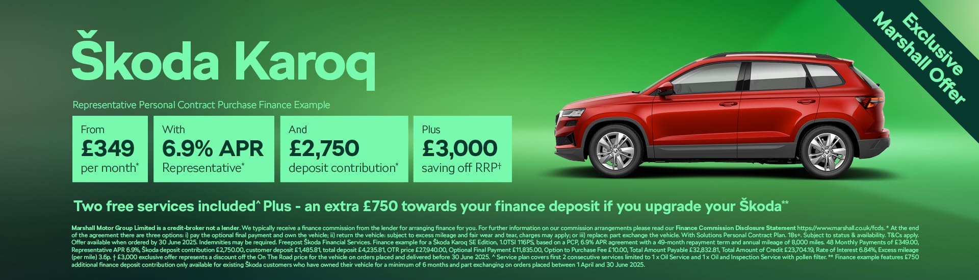 Škoda Karoq Personal Contract Purchase Offer