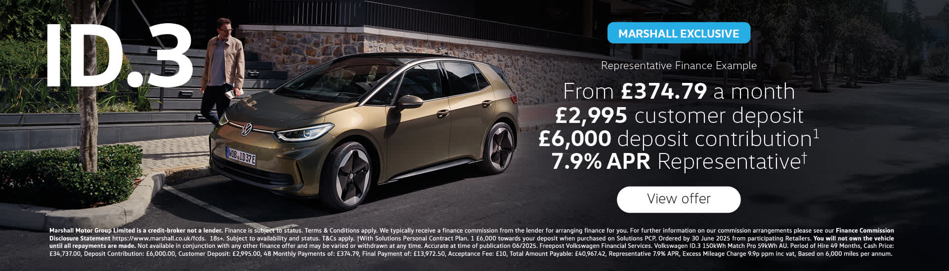 Volkswagen ID.3 Personal Contract Purchase Offer