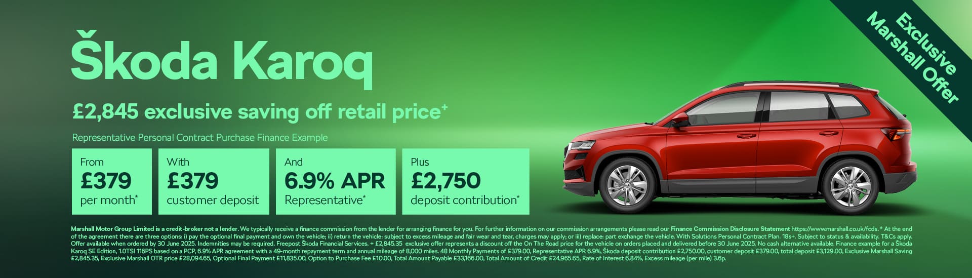 Škoda Karoq Personal Contract Purchase Offer