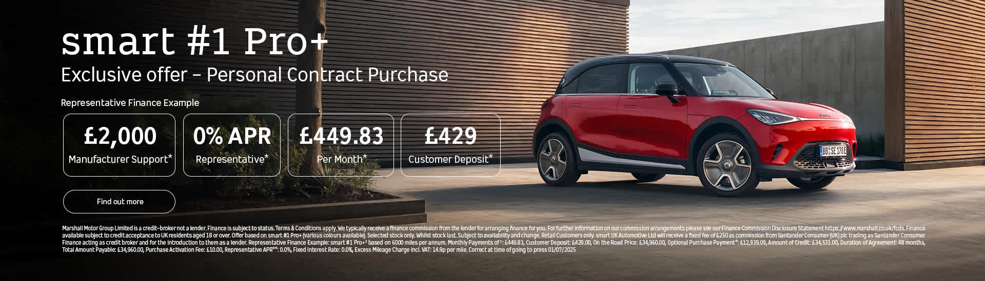 smart #1 Personal Contract Purchase offer