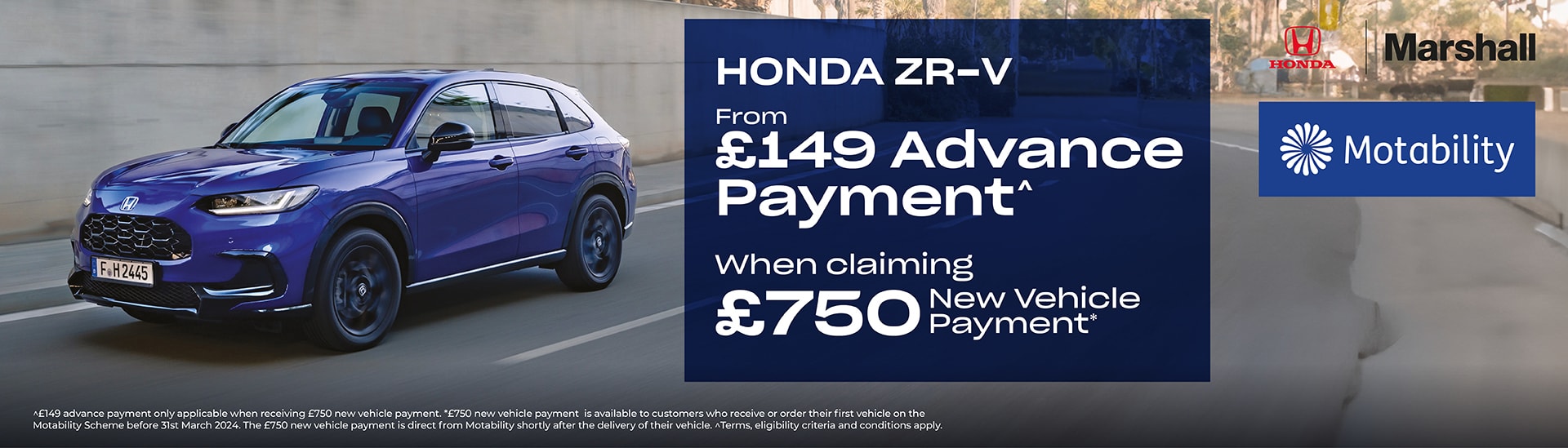 Honda ZR-V Motability Offer