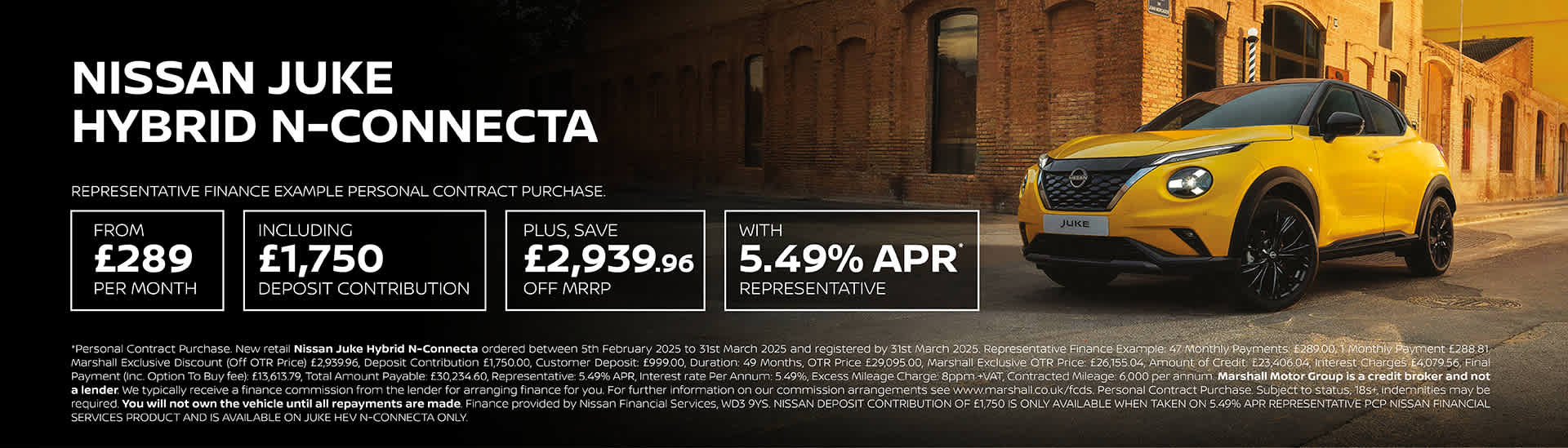 NISSAN JUKE HYBRID PERSONAL CONTRACT PURCHASE EXCLUSIVE OFFER