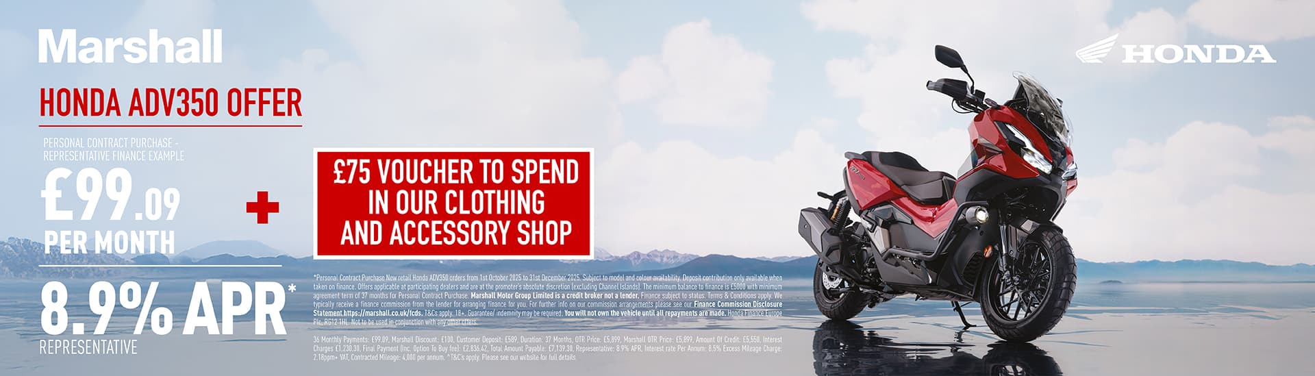 HONDA ADV350 PERSONAL CONTRACT PURCHASE OFFER