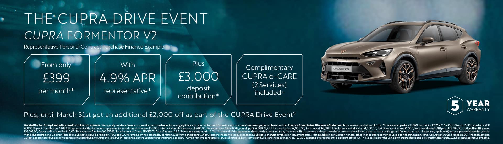 CUPRA FORMENTOR PERSONAL CONTRACT PURCHASE EXCLUSIVE OFFER