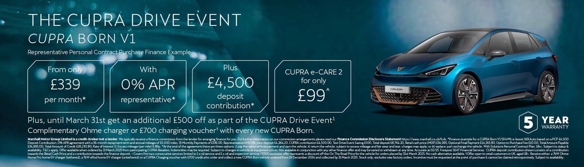 CUPRA BORN PERSONAL CONTRACT PURCHASE OFFER