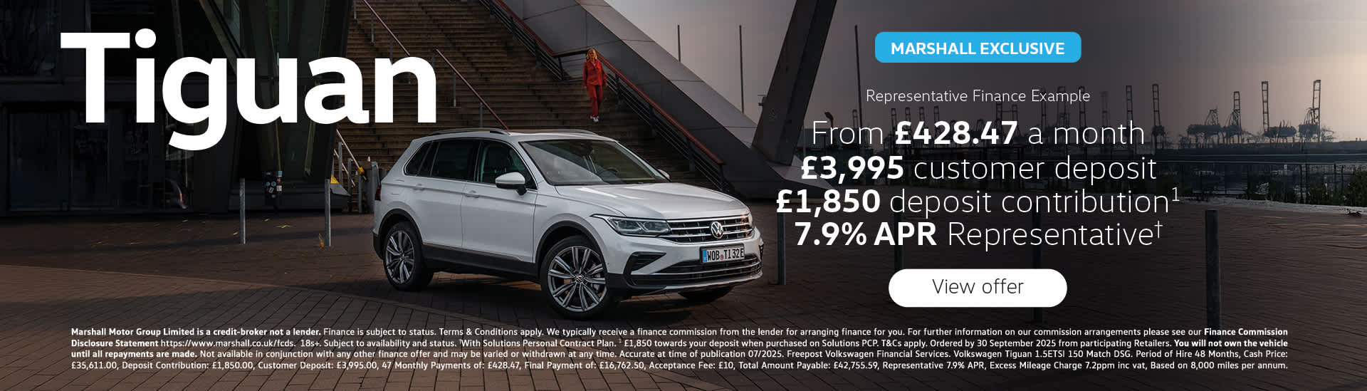 Volkswagen Tiguan Personal Contract Purchase Offer