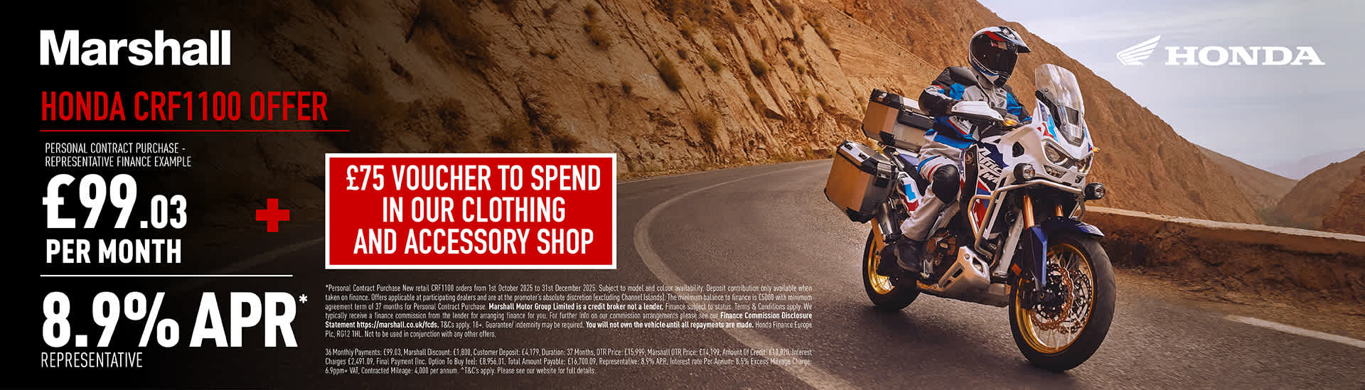 HONDA CRF1100 DCT ES PERSONAL CONTRACT PURCHASE OFFER