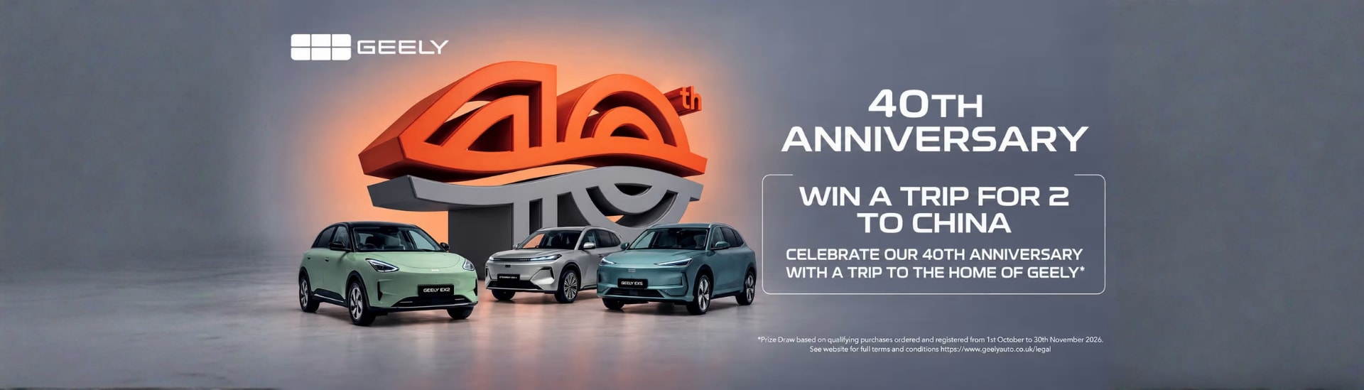 Win a trip to China with Geely Marshall