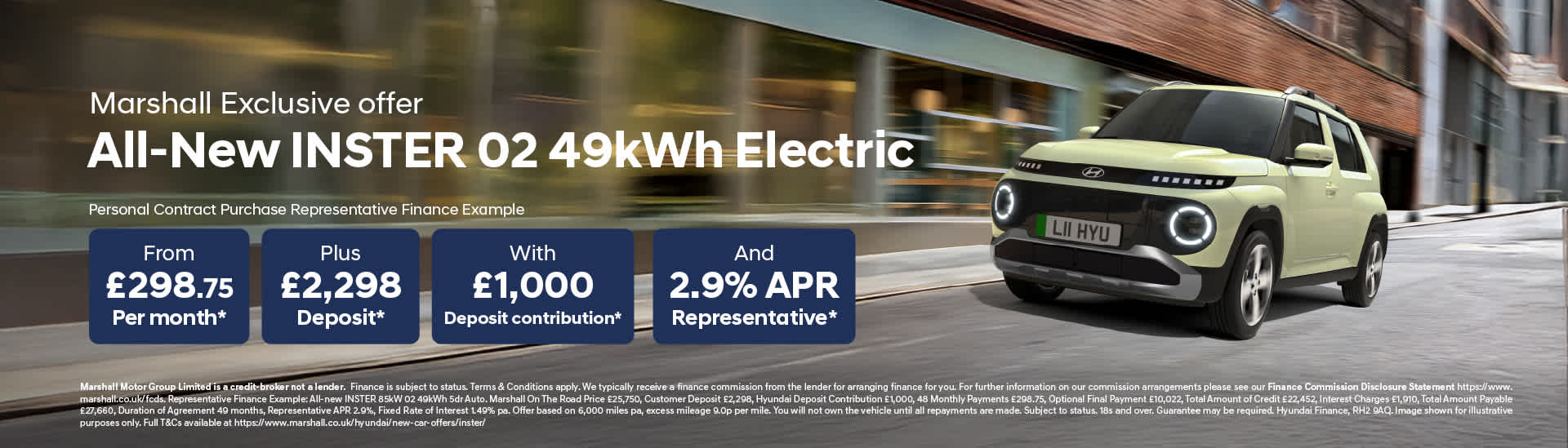 All-new Hyundai INSTER Personal Contract Purchase Offer