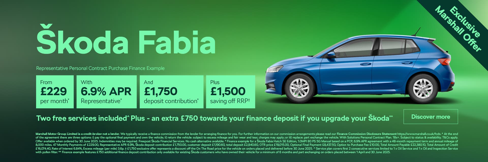 Škoda Fabia Personal Contract Purchase Offer