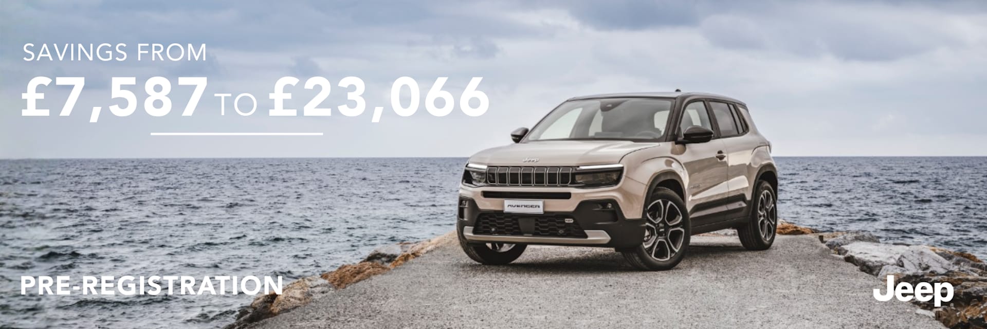 Jeep Avenger Pre Reg Stock save from £7,587 to £23,066