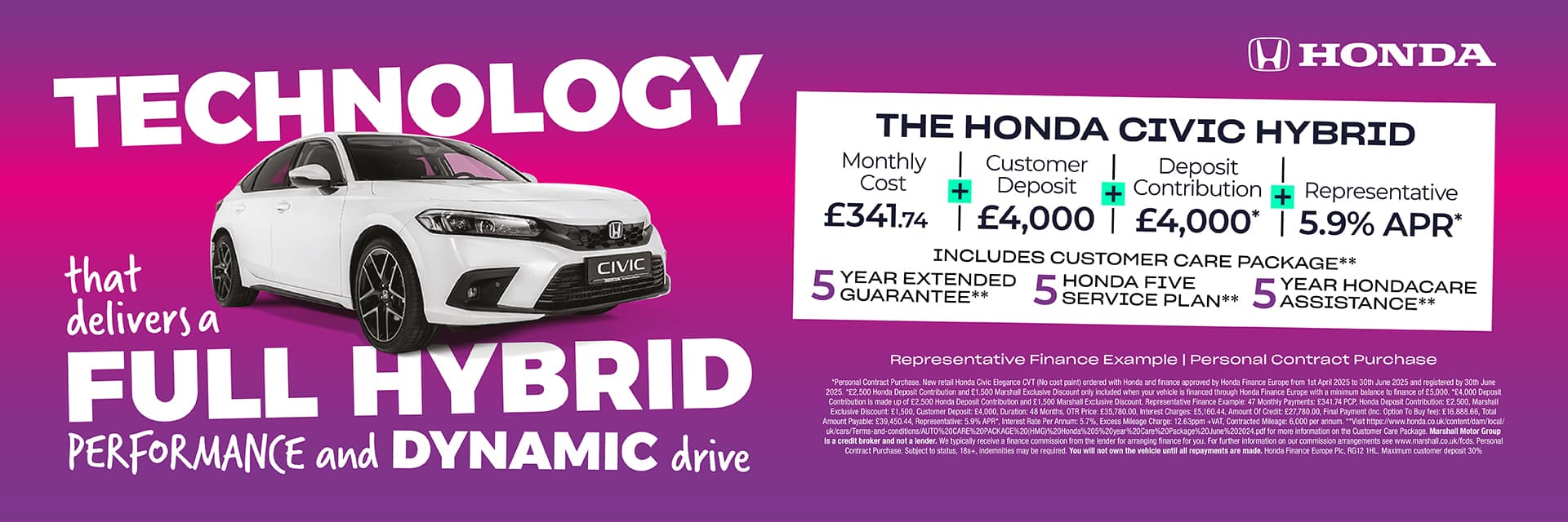 NEW HONDA CIVIC PERSONAL CONTRACT PURCHASE OFFER