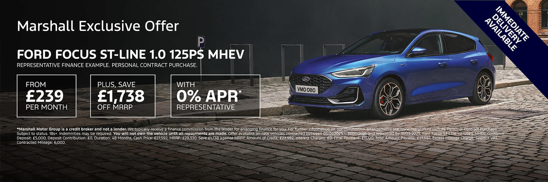 Ford Focus Personal Contract Purchase Exclusive Offer