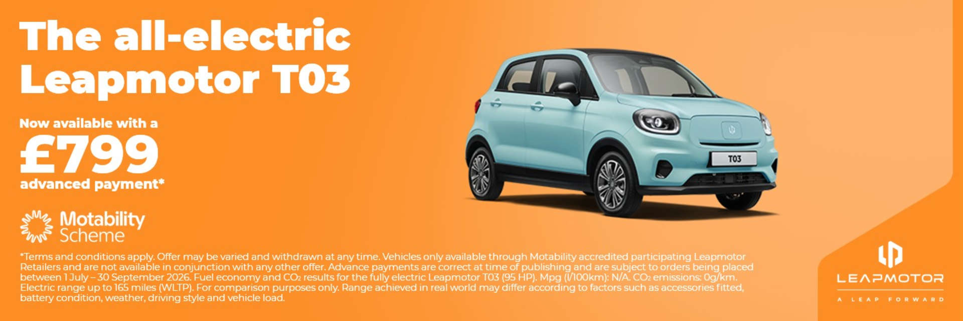 Leapmotor T03 Motability Offers