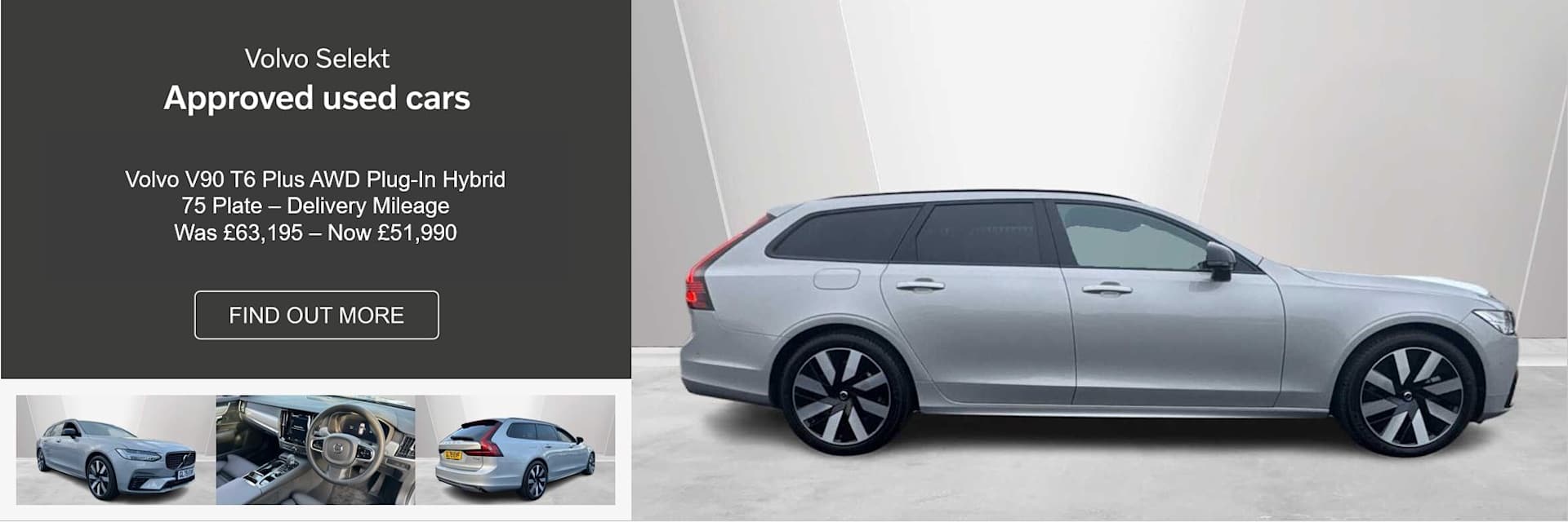 75 Plate Volvo V90 T6 Plus AWD Plug-In Hybrid