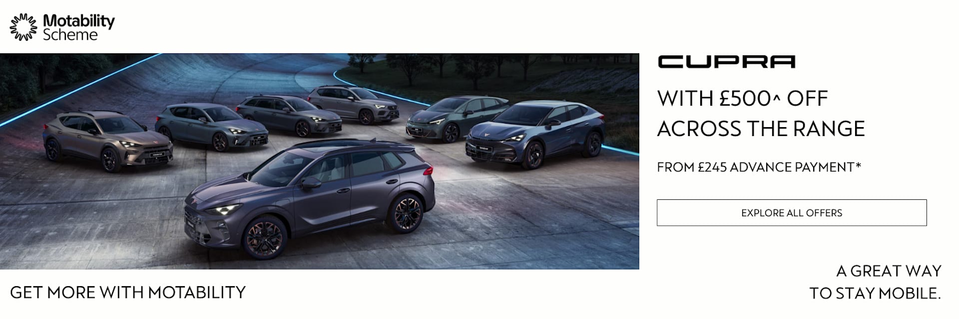 CUPRA Motability with £500 Snows Contribution