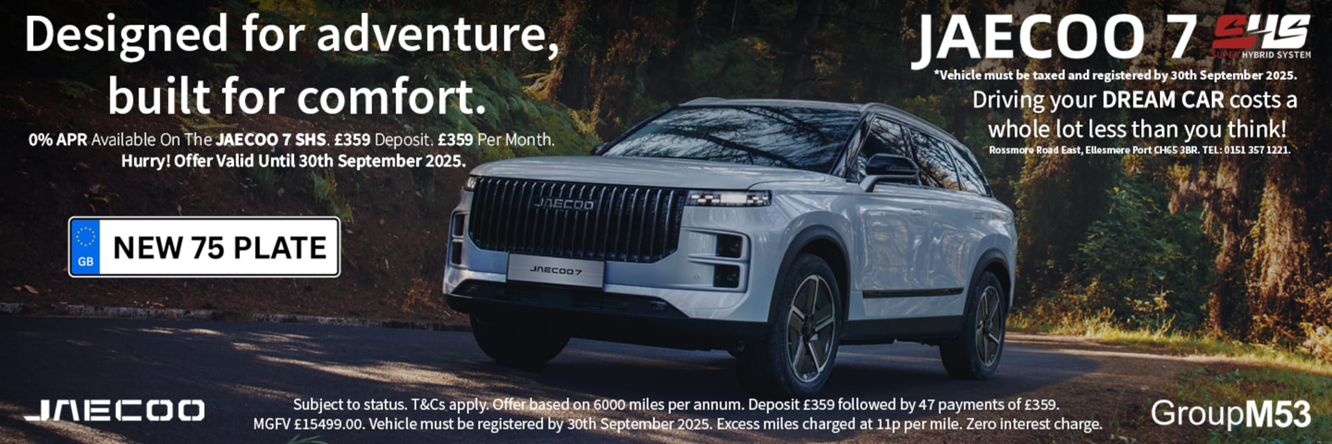 JAECOO 7 PHEV SHS - PAY 0% APR