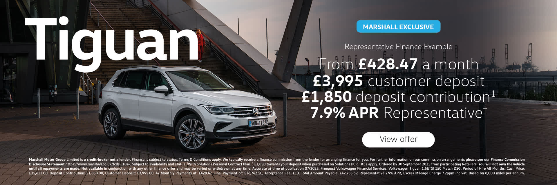 Volkswagen Tiguan Personal Contract Purchase Offer