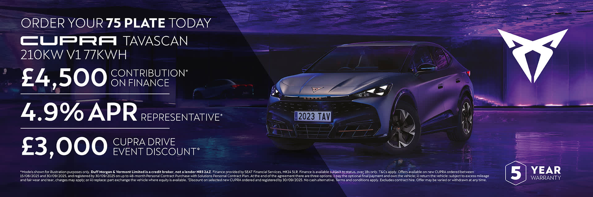 CUPRA TAVASCAN 75 Plate