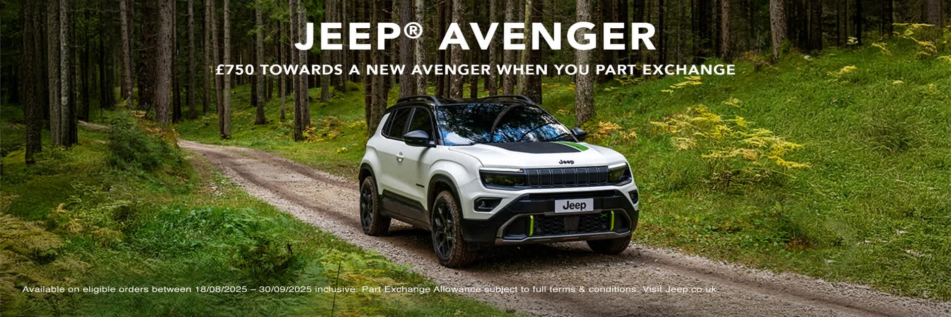 £750 Towards a New Jeep Avenger