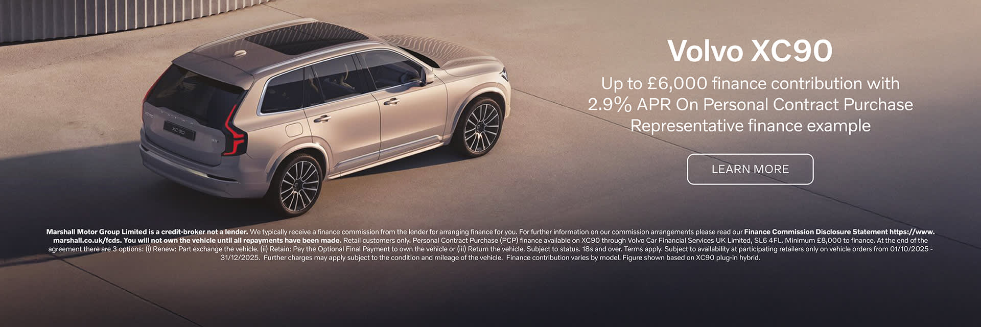 Volvo XC90 Personal Contract Purchase Offer