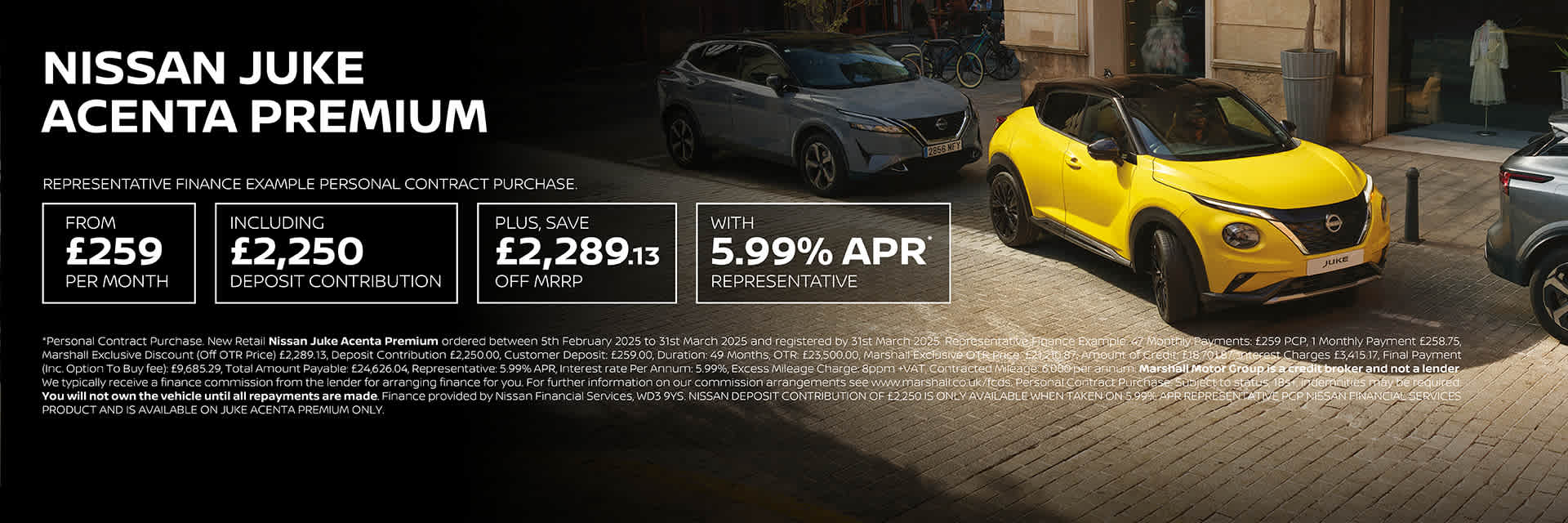NISSAN JUKE PERSONAL CONTRACT PURCHASE OFFER