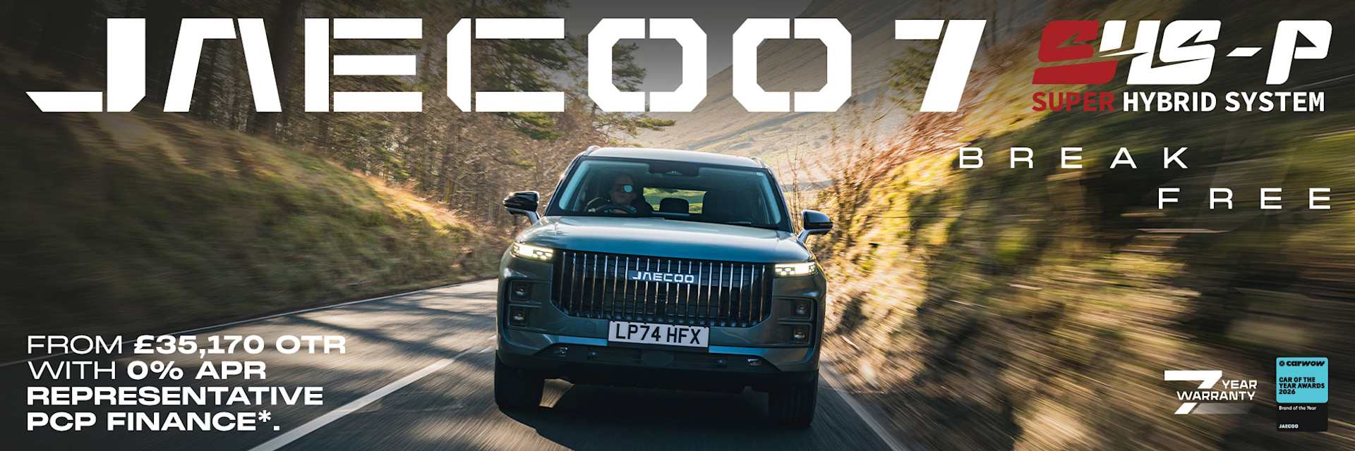JAECOO 7 SHS-P £35,170 OTR 