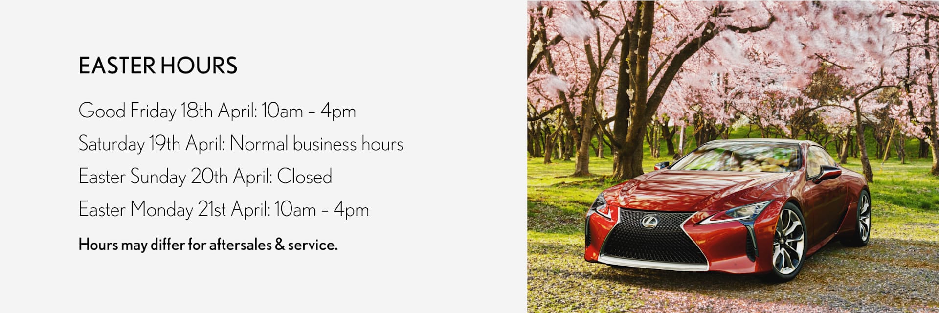 Easter Hours 2025