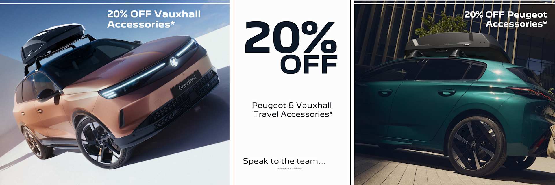 20% OFF Accessories Peugeot & Vauxhall