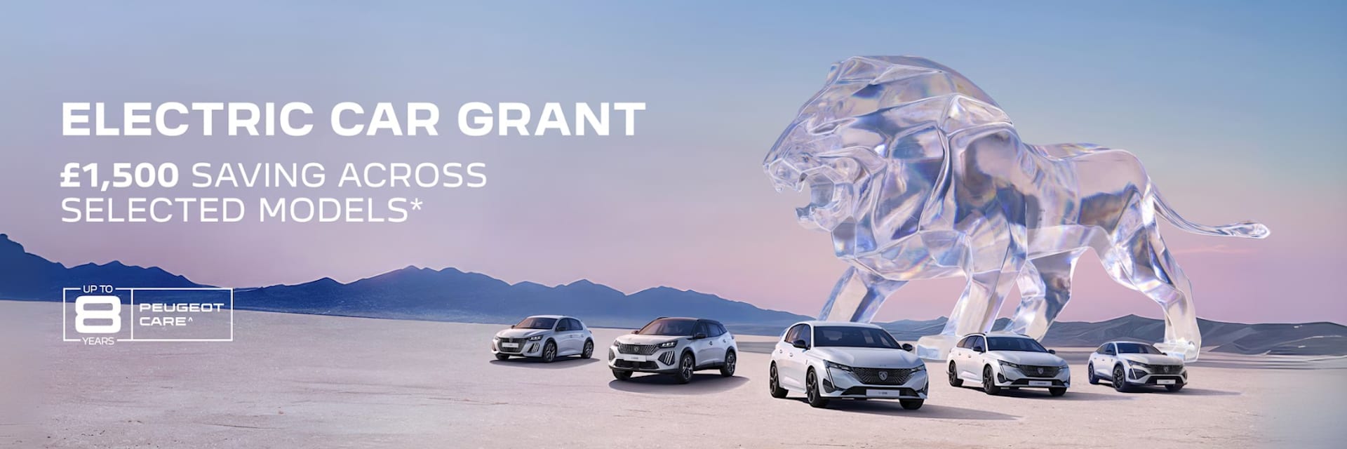 Peugeot £1,500 Electric Car Grant 