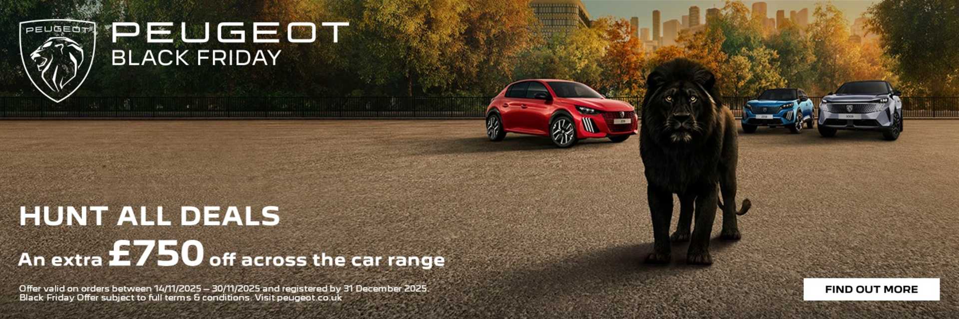 Snows Peugeot Black Friday deals. £750 off over and above existing offers