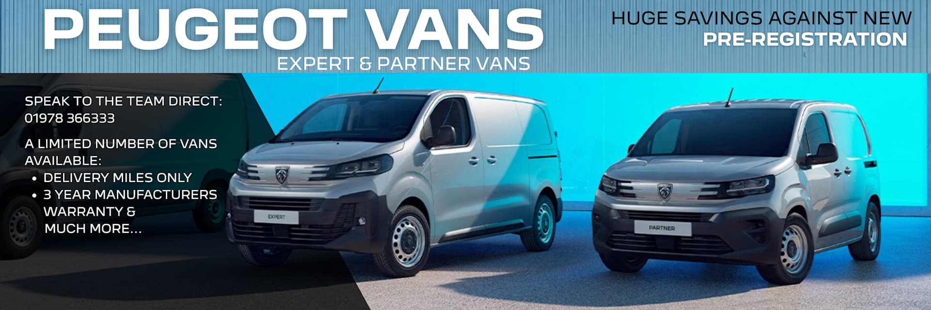 Pre Registration Van Offers