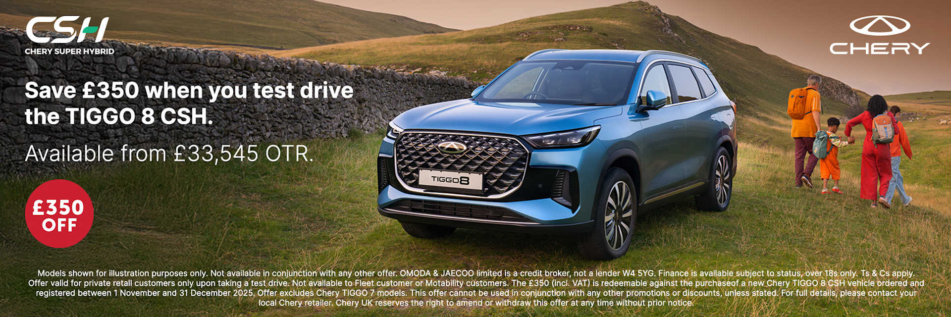 Chery Tiggo 8 CSH £350 Test Drive Offer