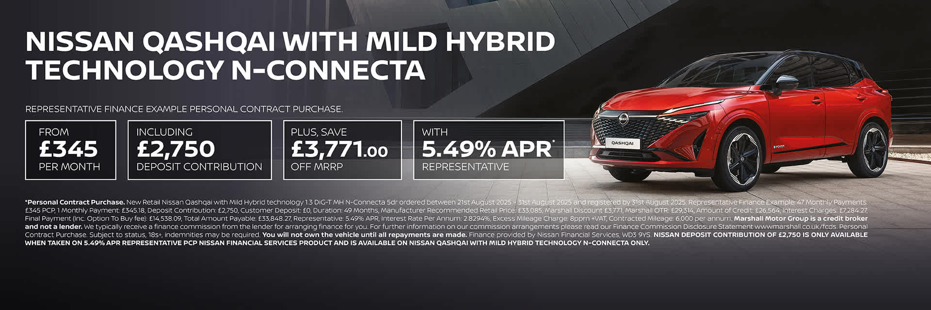 NISSAN QASHQAI PERSONAL CONTRACT PURCHASE EXCLUSIVE OFFER