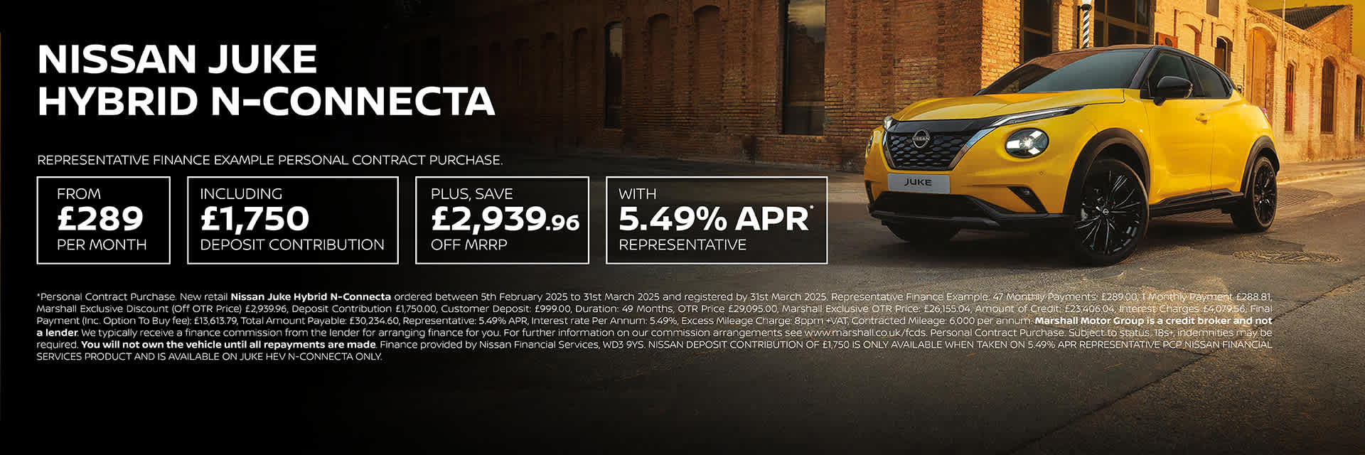 NISSAN JUKE HYBRID PERSONAL CONTRACT PURCHASE EXCLUSIVE OFFER