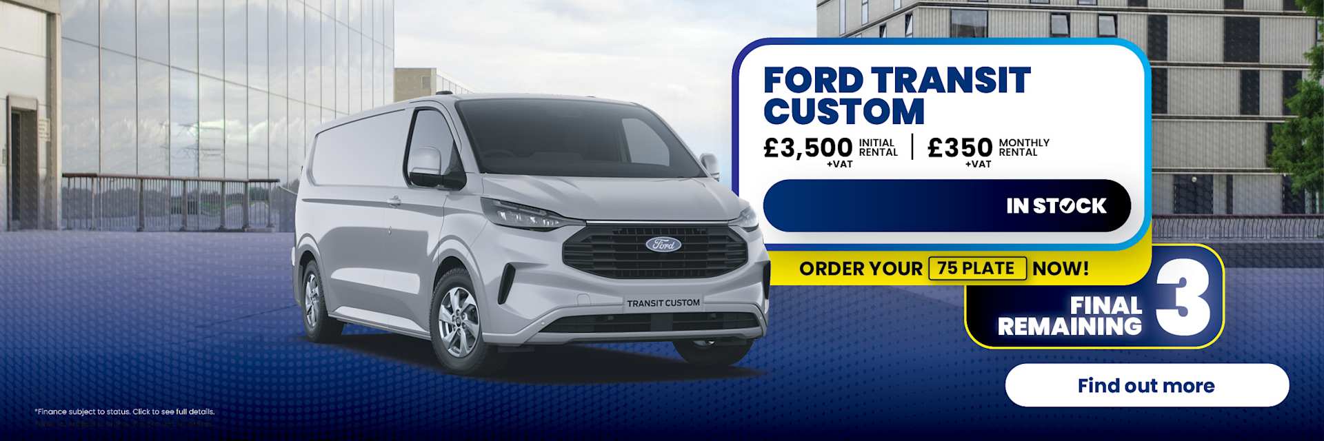 Ford Transit Custom Stock Offer 