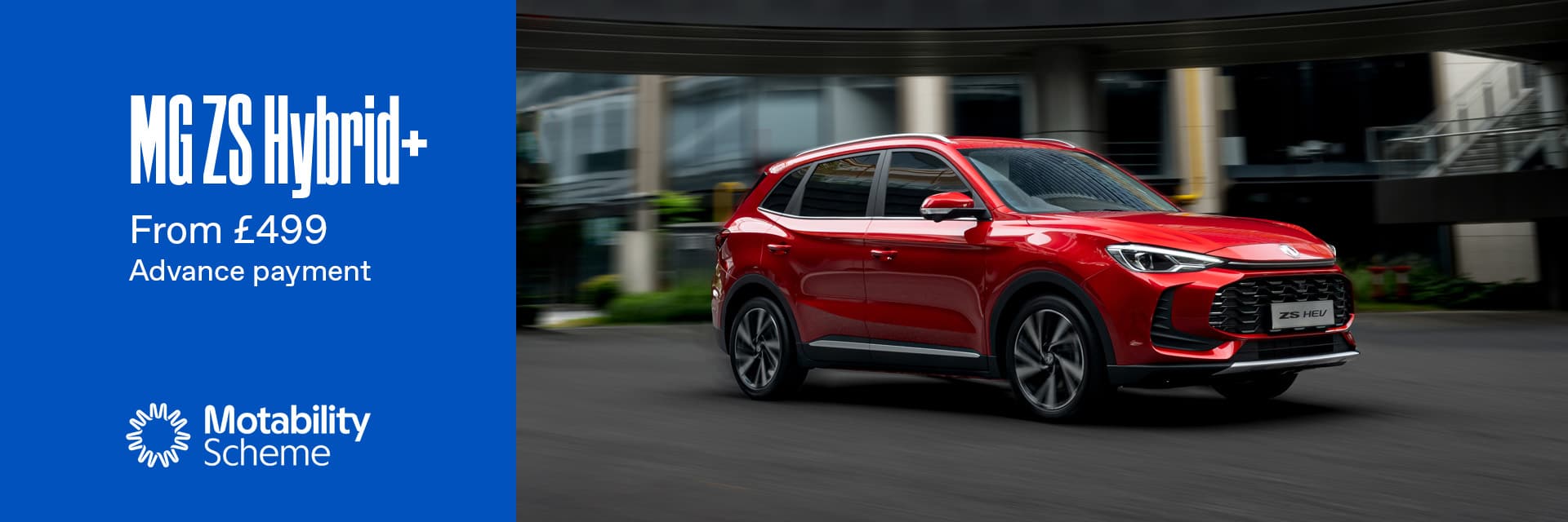 MG ZS Hybrid from £499 Advance Payment on Motability
