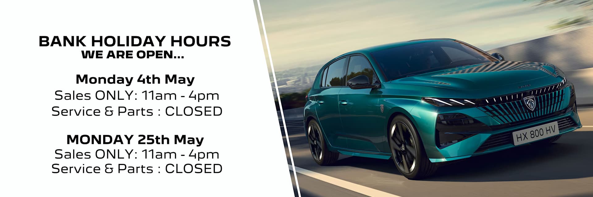 Bank Holiday Hours
