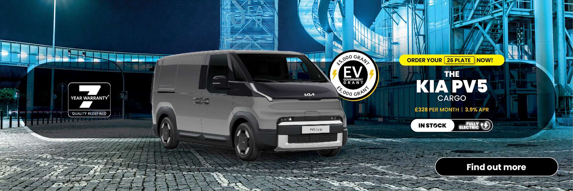 Kia PV5 Cargo. Comfort in Every Step. 