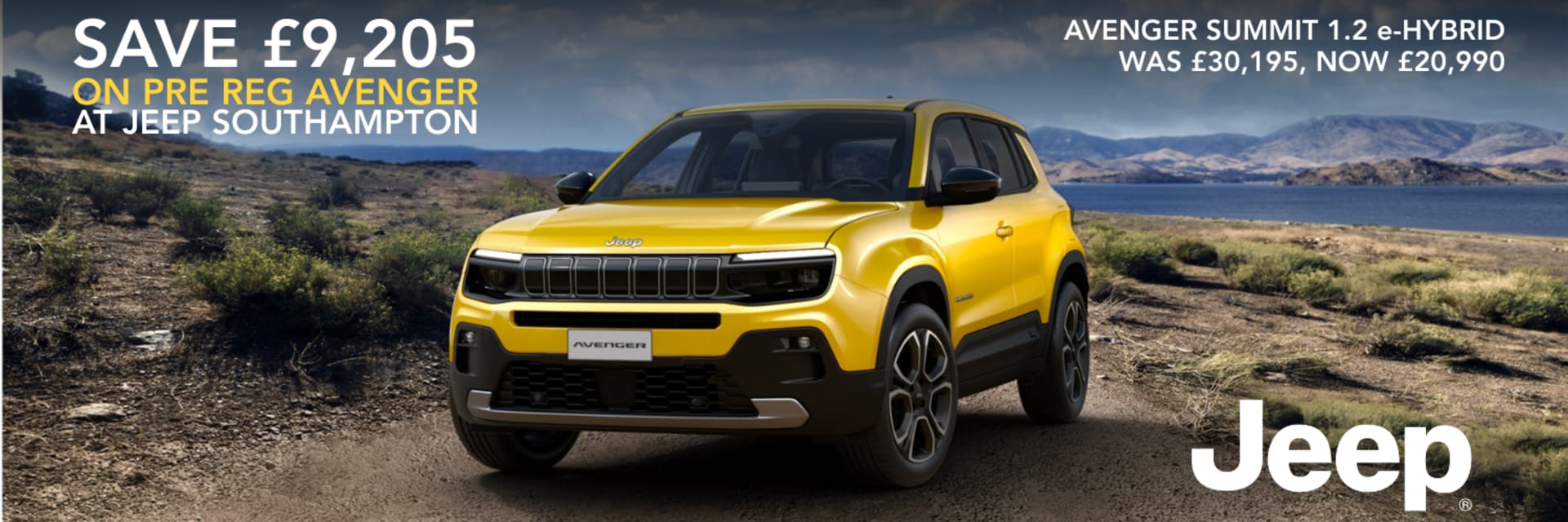 Jeep Avenger Pre Reg Banner