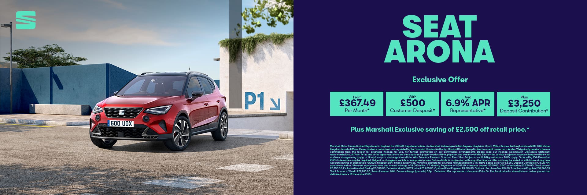 SEAT Arona Personal Contract Purchase Offer