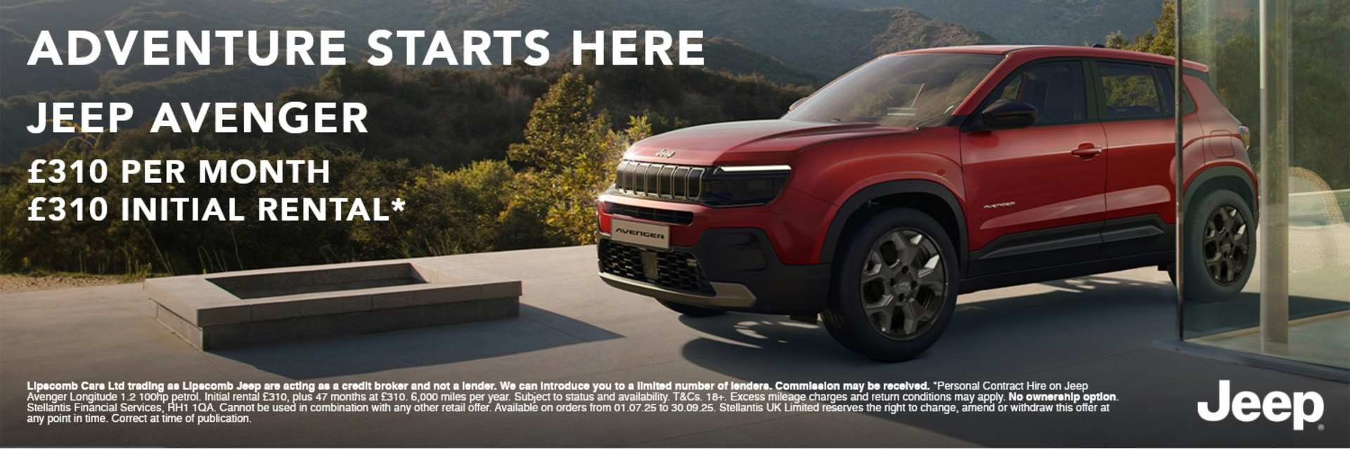 Jeep Avenger From £310 Per Month