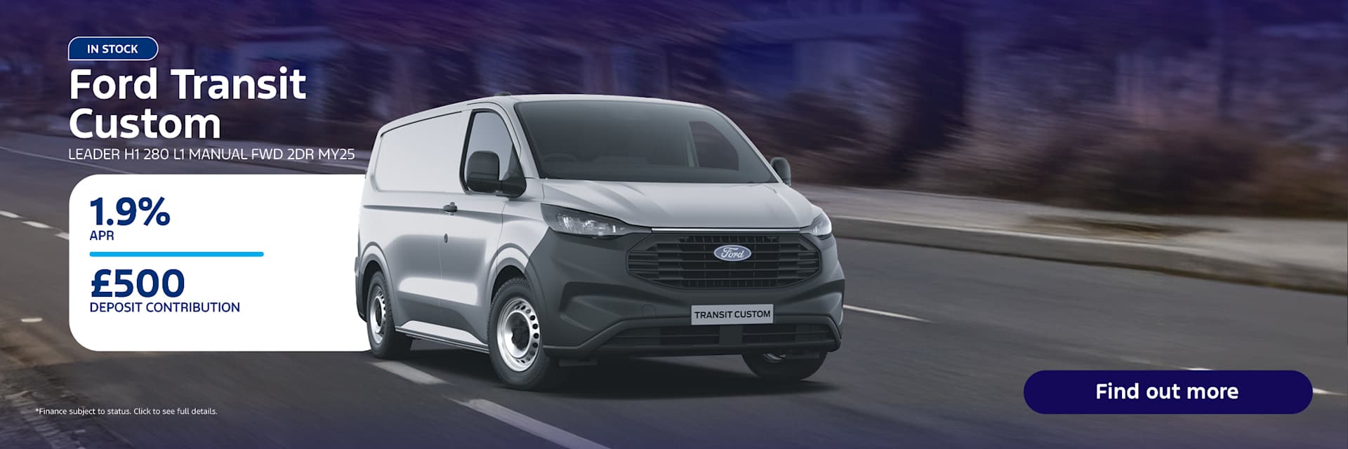 TRANSIT CUSTOM Q2 25 MANUFACTURER OFFER 