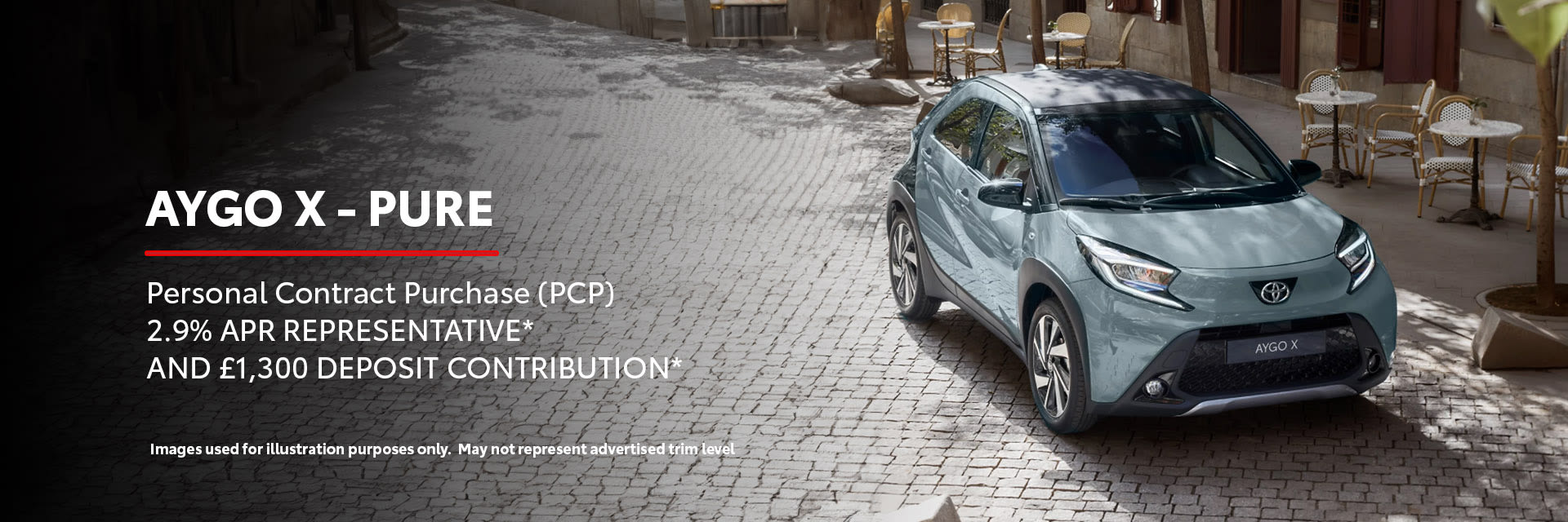 AYGO X - PURE with £1,300 deposit contribution