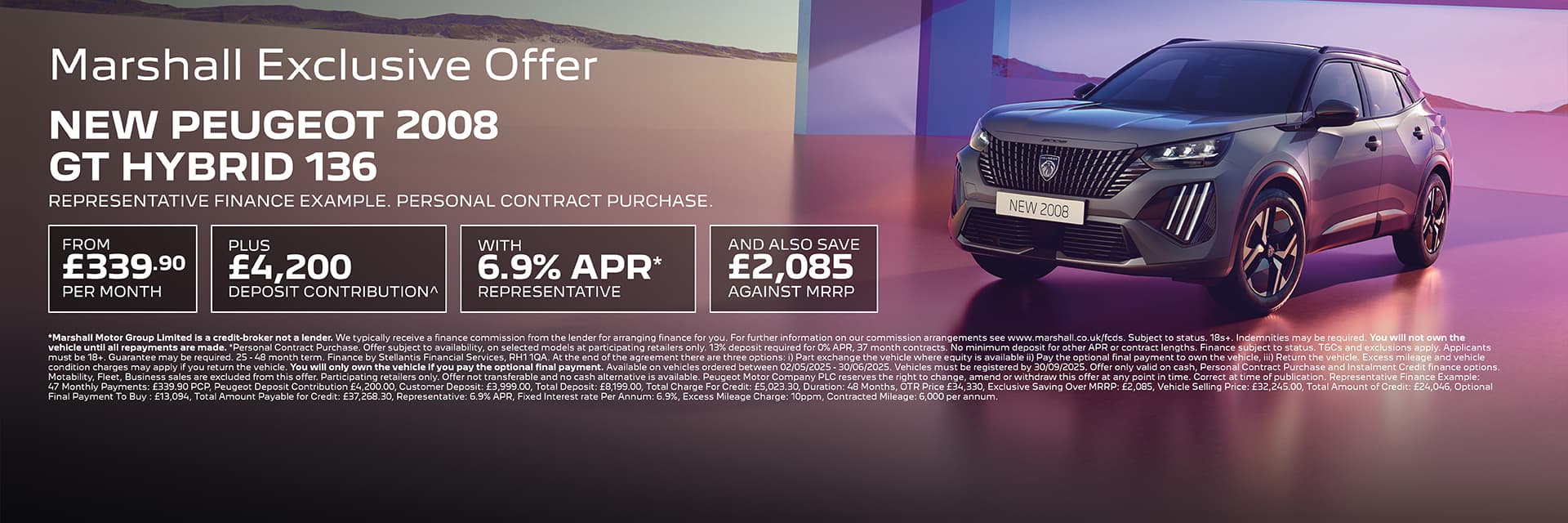 PEUGEOT 2008 PERSONAL CONTRACT PURCHASE OFFER