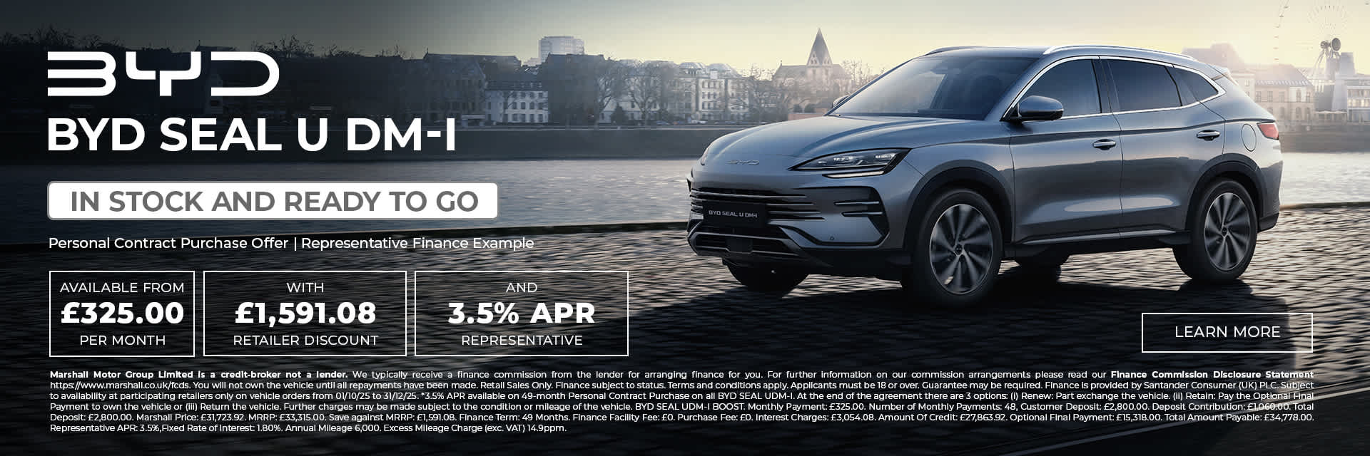 BYD SEAL U DM-i Personal Contract Purchase Offer - 3.5% APR Representative*