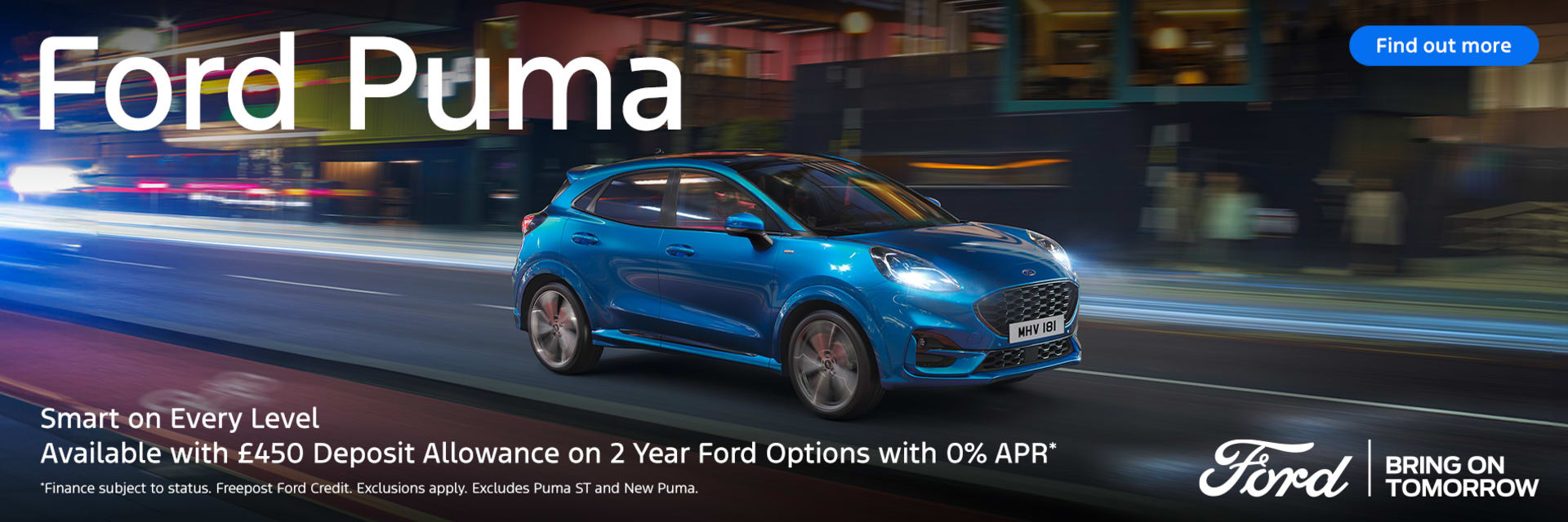 Ford Puma 0% APR on 2 Year Ford Options